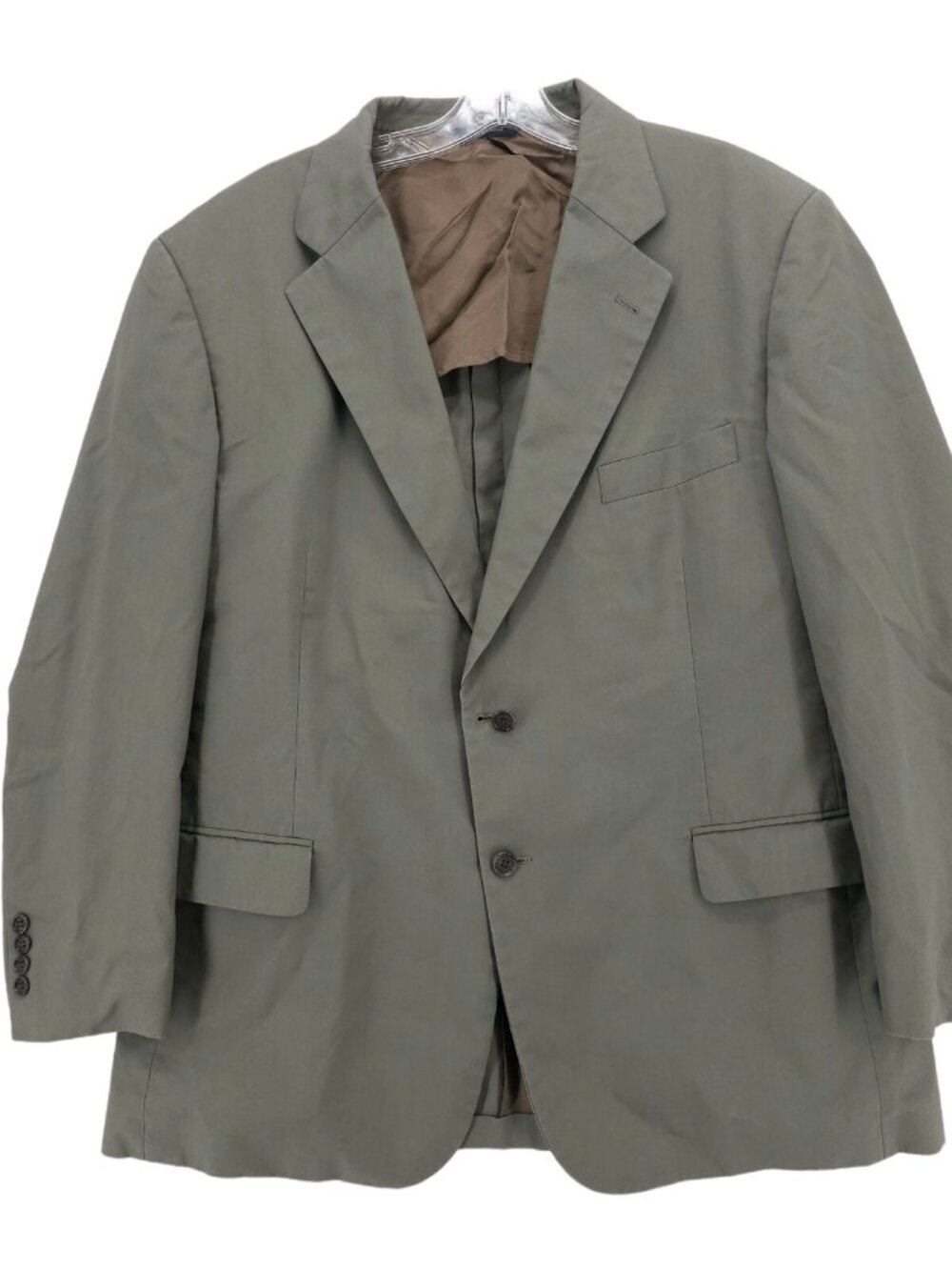 Brooks Brothers Grayish Brown Men's Coolmax Cotton Blend Poplin Size 45 R